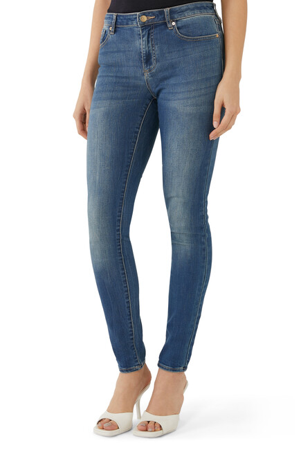 J01 Embroidered Skinny Jeans